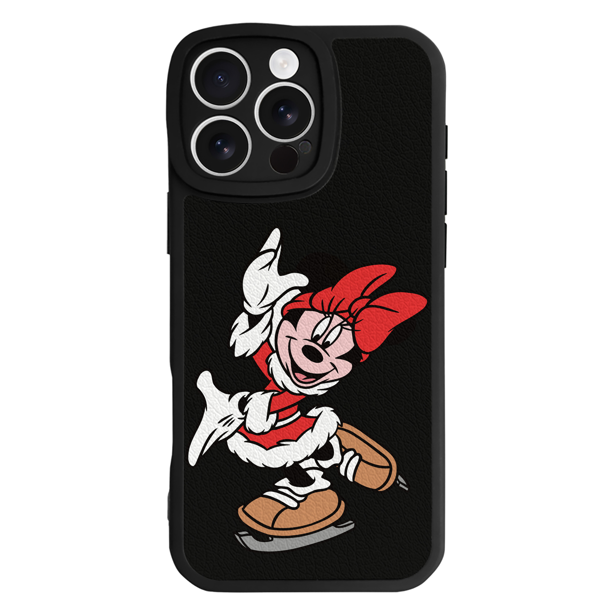 （画像用） ミッキーマウス Mickey Mouse 【iPhone 16シリーズ対応】シリコンスマホケース（レザー調） 材質：シリコン